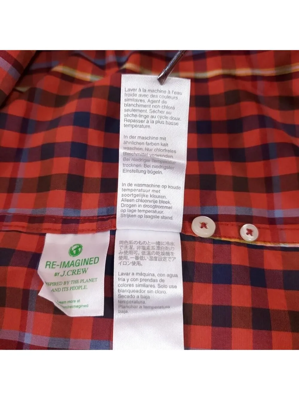 J Crew Mens Medium Secret Wash Slim Fit Long Sleeve Button Down Shirt Stretch